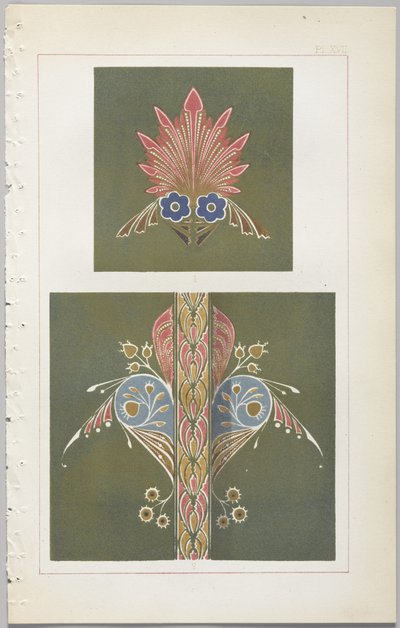 Kunsten å dekorativt design: med et vedlegg, som gir klokkeslett for blomstene åpne, utgitt av Day & Son, London, 1862 av Christopher Dresser