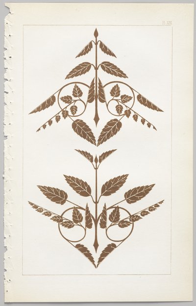 Kunsten å dekorativt design: med et vedlegg, som gir klokkeslett for blomstene åpne, utgitt av Day & Son, London, 1862 av Christopher Dresser