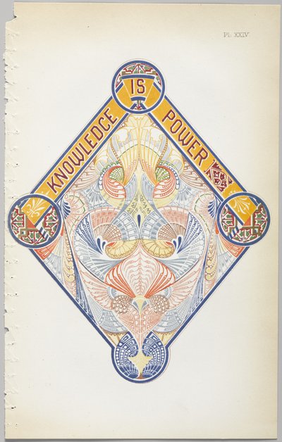 Kunsten å dekorativt design: med et vedlegg, som gir klokkeslett for blomstene åpne, utgitt av Day & Son, London, 1862 av Christopher Dresser