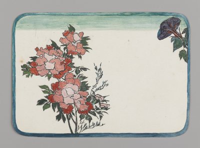 Krysantemum og Morning Glories (wc på papir) av Christopher Grant La Farge