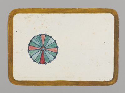 Stilisert krysantemum (verso), ca. 1880 (wc, svart blekk og metallisk maling over grafitt på veldig tynt kartong) av Christopher Grant La Farge