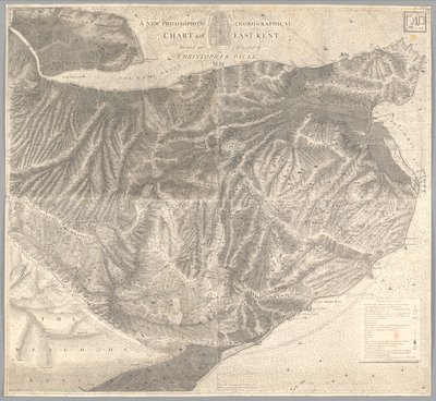 Et nytt filosofisk korografisk diagram over East-Kent av Christopher Packe
