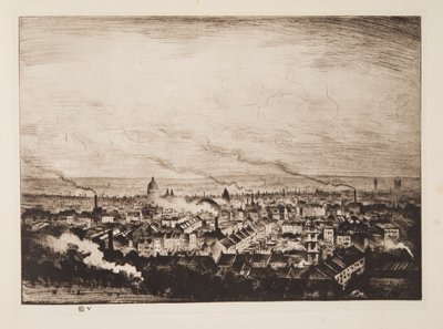 London fra Parliament Hill, pub. 1923. av Christopher Richard Wynne Nevinson