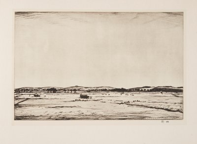 Sussex Downs, pub. 1926. av Christopher Richard Wynne Nevinson
