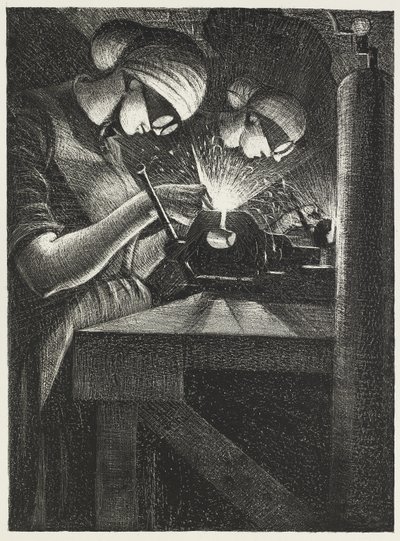 Acetylen sveisere, 1917 av Christopher Richard Wynne Nevinson