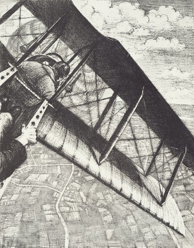 Banking på 4000 fot, ca. 1918 (litho) av Christopher Richard Wynne Nevinson