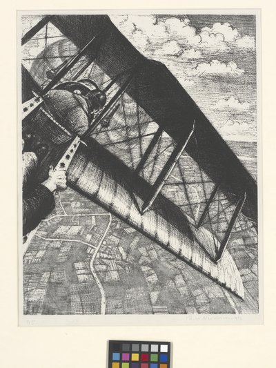 Bygge fly: Banking på 4000 fot (litografi) av Christopher Richard Wynne Nevinson