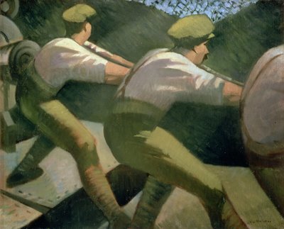 Laster en pistol i skyttergravene, 1918 av Christopher Richard Wynne Nevinson