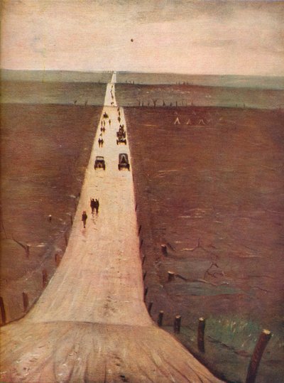 Veien fra Arras til Bapaume, 1917 av Christopher Richard Wynne Nevinson