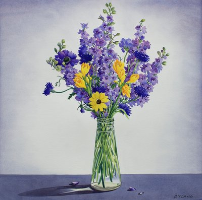Blomster (akvarell på papir) av Christopher Ryland