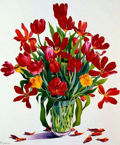 Tulipaner (wc på papir) av Christopher Ryland