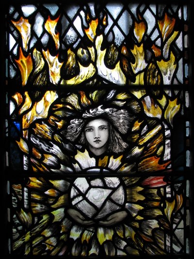 Erkeengelen St Uriel, Canterbury katedral av Christopher Whall