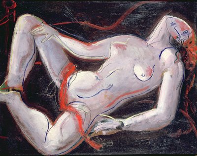 Liggende naken (panel) av Christopher Wood