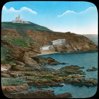 The Lizard Lighthouse, Cornwall, slutten av 1800- eller begynnelsen av 1900-tallet av Church Army Lantern Department