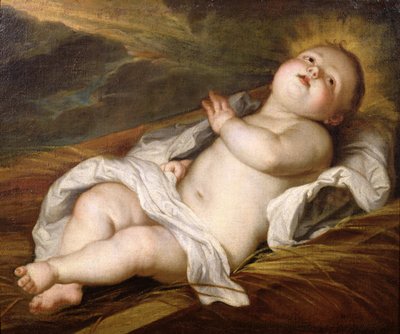 Spedbarn Kristus av Circle of Anthony van Dyck