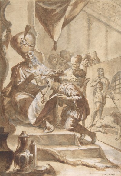 Maleren belønnet, 1634-1705. av Circle of Luca Giordano.