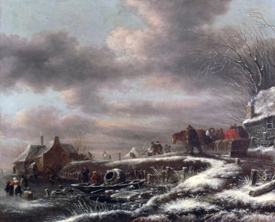 Winterlandschaft von Claes (1630-76) Molenaer