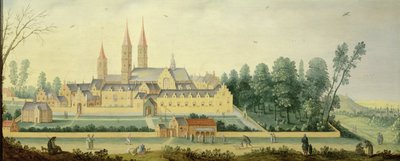 Chateau og Abbey of Egmond av Claes Jacobsz van der Heck