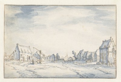 utsikt over landsbyen av Claes Jansz. Visscher (II) (attributed to)