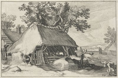 Gård Landskap med gårder (serietittel) av Claes Jansz. Visscher (II)