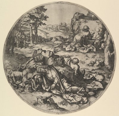 Kristus i Getsemane kopi, 1600-tallet. av Claes Jansz Visscher