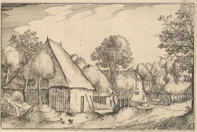 Gårdstun, plate 5 fra Regiunculae et Villae aliquot Ducatus Brabantiae, ca. 1610 av Claes Jansz Visscher