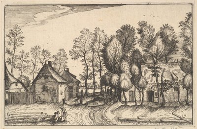 Landskap med huggede trær, plate17 fra regioner og byer i hertugdømmet Brabant..., ca. 1610 av Claes Jansz Visscher