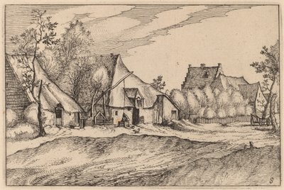 Gårder i en landsby av Claes Jansz Visscher after Johannes van Doetechum, the Elder after Lucas