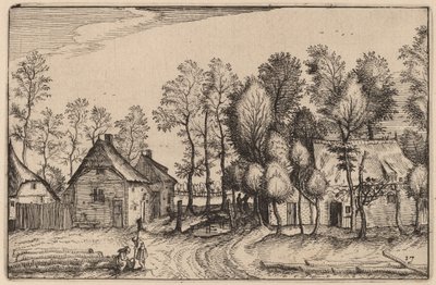 Landskap med huggede trær av Claes Jansz Visscher after Johannes van Doetechum, the Elder after Lucas