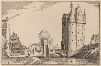 Byporten av Claes Jansz Visscher after Johannes van Doetechum, the Elder after Lucas