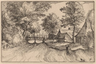 Landsbyveien av Claes Jansz Visscher after Johannes van Doetechum, the Elder after Lucas