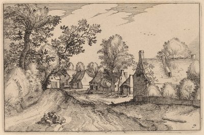 Landsbyveien av Claes Jansz Visscher after Johannes van Doetechum, the Elder after Lucas