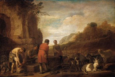 Møtet mellom Jakob og Rakel (1. Mosebok 29:10) av Claes Moeyaert