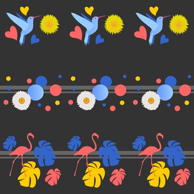 Fugler, blomster, flekker og striper av Claire Huntley