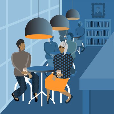 Kaffebarmøte av Claire Huntley