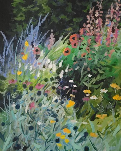 Fargerik blomstring i hagen av Claire Whitehead