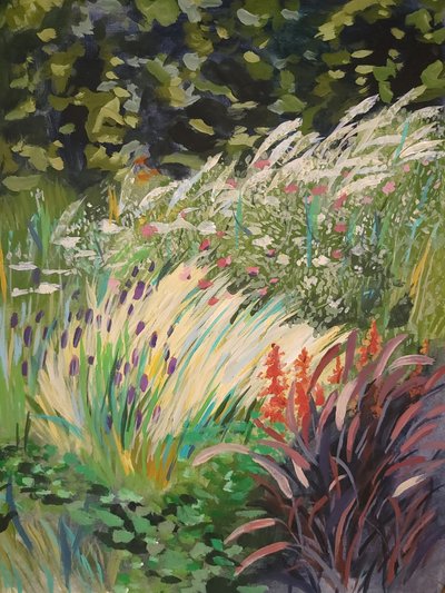 En fargerik sommerhage av Claire Whitehead