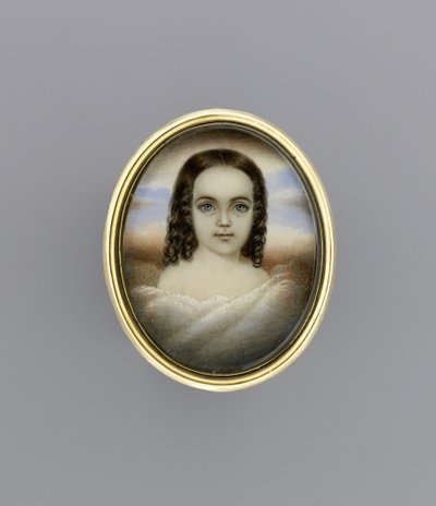 Portrait of a Girl, ca. 1852 (akvarell på elfenben) av Clarissa Peters