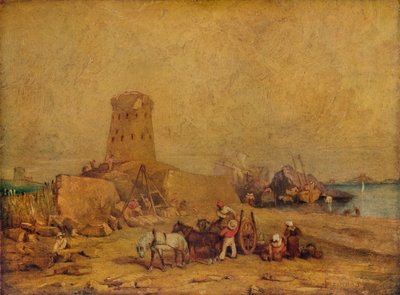 Kystscene, 1800-tallet, 1924 av Clarkson Stanfield