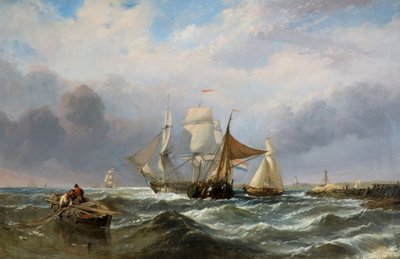 Fartøyer utenfor den nederlandske kysten, 1829-1860. av Clarkson Stanfield