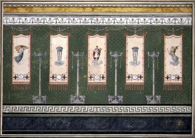 Design for Empire veggdekorasjon (akvarell og gouache på papir) av Claude Amie Chenavard