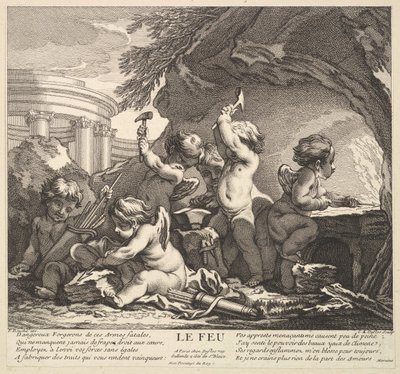 Brann, 1700-tallet. av Claude Augustin Duflos