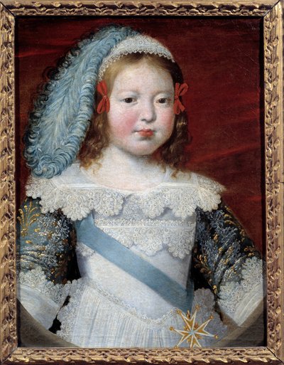 Portrett av delfinen, fremtidige Ludvig XIV (1638-1715). Maleri av Claude Deruet (1588-1662) Dim 0,50 x 0,39. 1641. Musee des Beaux Arts d