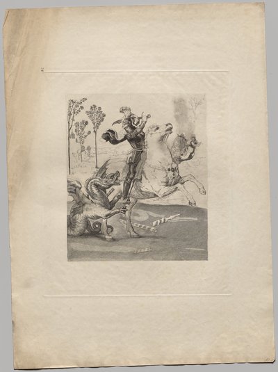 St. George og dragen (2) av Claude Ferdinand Gaillard