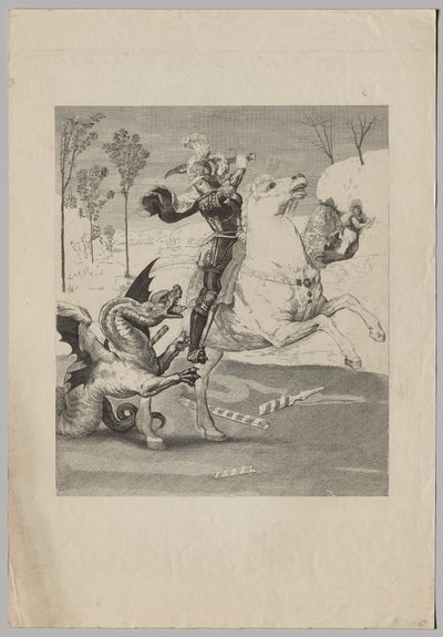 St. George og dragen (3) av Claude Ferdinand Gaillard