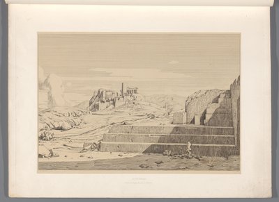 Utsikt over Athen Athen (tittel på objekt) Utsikt over de mest kjente stedene i antikkens Hellas (...) (serietittel) av Claude Félix Théodore Caruelle d