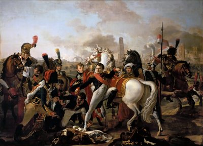 Napoleon såret før Ratisbon, 23. april 1809 av Claude Gautherot