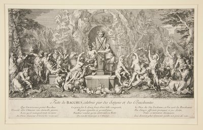 BACCHUS-festen, feiret av Satyrs og Bacchantes av Claude Gillot