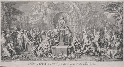 De fire festivalene: Festival of Bacchus av Claude Gillot