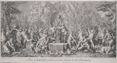 De fire festivalene: Festival of Bacchus. av Claude Gillot